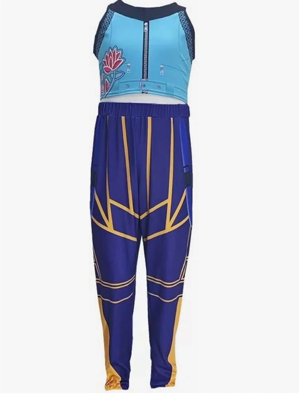 Zoe,Demon Hunters Kids  Costume , Kid Size Top and Pants Set,Size 7-8